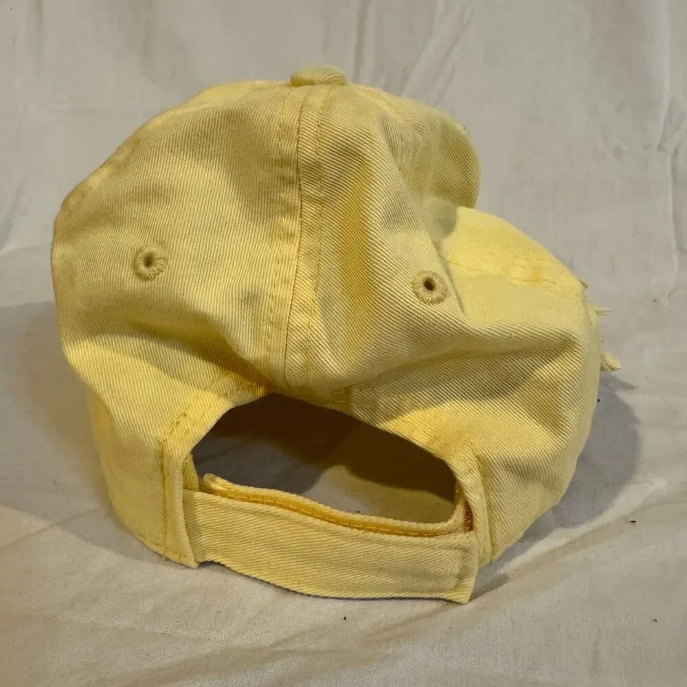 DC Comics Supergirl Hat Yellow Cargo Pocket Anoma Shield Cap AS IS FLAWED Stain